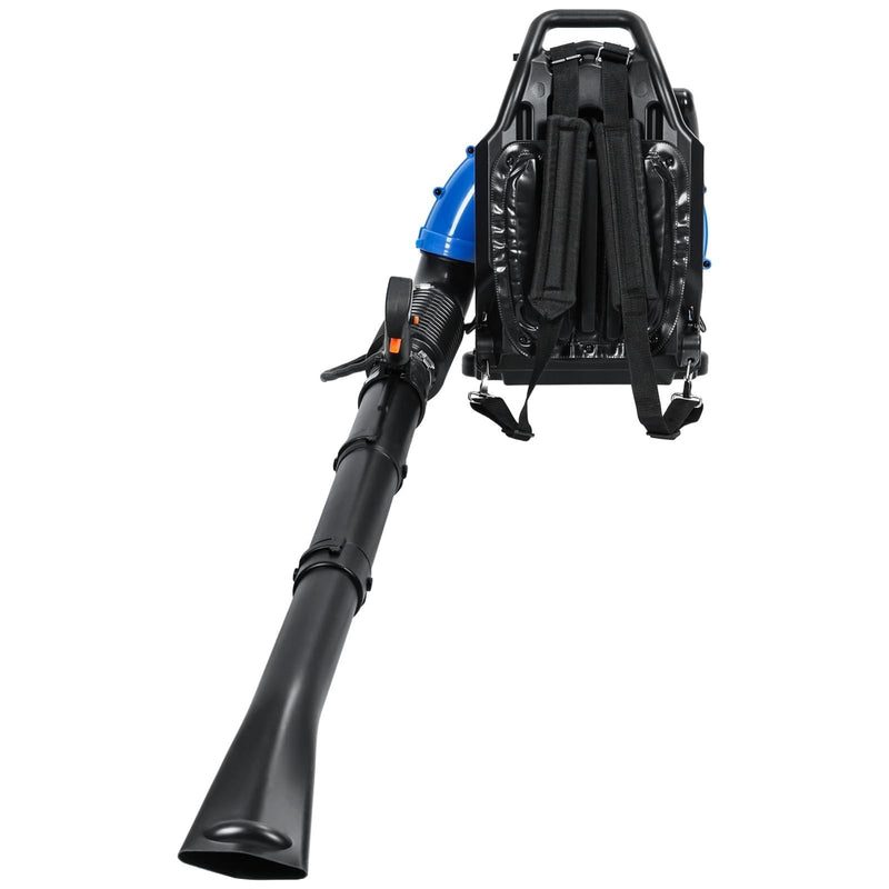 Lefitap 4 Stroke Backpack Leaf Blower - 75.6CC | 750 CFM High Power Backpack Leaf Blower Gas Powered - High Airflow Gasoline Back Pack Blowers for Yard Lawn Care, Clears Leaves, Debris & Snow, Blue