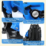 Lefitap 4 Stroke Backpack Leaf Blower - 75.6CC | 750 CFM High Power Backpack Leaf Blower Gas Powered - High Airflow Gasoline Back Pack Blowers for Yard Lawn Care, Clears Leaves, Debris & Snow, Blue