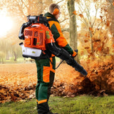 Lefitap 80CC Backpack Leaf Blower Gas Powered - 900 CFM | 4.3 HP | 206 MPH High Airflow Heavy Duty Commercial Gas Leaf Blower for Yard Lawn Care, Clears Leaves, Debris & Snow, EB850EZ