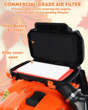 Lefitap 80CC Backpack Leaf Blower Gas Powered - 900 CFM | 4.3 HP | 206 MPH High Airflow Heavy Duty Commercial Gas Leaf Blower for Yard Lawn Care, Clears Leaves, Debris & Snow, EB850EZ