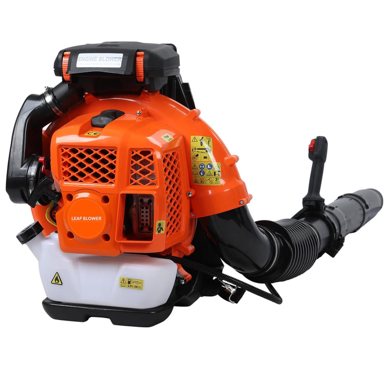 Lefitap 80CC Backpack Leaf Blower Gas Powered - 900 CFM | 4.3 HP | 206 MPH High Airflow Heavy Duty Commercial Gas Leaf Blower for Yard Lawn Care, Clears Leaves, Debris & Snow, EB850EZ
