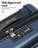 Lekesky 16 Inch Underseat Carry On Luggage Airline Approved, Hard Shell Suitcase with TSA Lock, Lightweight Spinner Wheels Durable ABS Compact Carry - On for Travel Weekend Trips Men Women, Blue