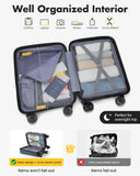 Lekesky 16 Inch Underseat Carry On Luggage Airline Approved, Hard Shell Suitcase with TSA Lock, Lightweight Spinner Wheels Durable ABS Compact Carry - On for Travel Weekend Trips Men Women, Blue