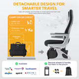 Lekespring Rolling Briefcase 17.3 Inch Laptop Bag with Wheels Ballistic Nylon Wheeled Business Case for Men Women Underseat Carry On Rolling Work Bag Detachable 360 Spinner Wheels File Organizer