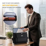Lekespring Rolling Briefcase 17.3 Inch Laptop Bag with Wheels Ballistic Nylon Wheeled Business Case for Men Women Underseat Carry On Rolling Work Bag Detachable 360 Spinner Wheels File Organizer