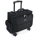 Lekespring Rolling Briefcase 17.3 Inch Laptop Bag with Wheels Ballistic Nylon Wheeled Business Case for Men Women Underseat Carry On Rolling Work Bag Detachable 360 Spinner Wheels File Organizer
