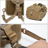 Lemubeane Tactical Sling Bag Backpack Military Rover Shoulder Sling Pack EDC Molle Assault Range Bag Crossbody Chest Pack (Coyote)