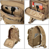 Lemubeane Tactical Sling Bag Backpack Military Rover Shoulder Sling Pack EDC Molle Assault Range Bag Crossbody Chest Pack (Coyote)