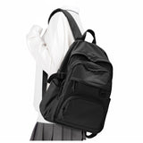 Lendolk Lightweight Black College Backpack for Women Men Cute School Bag for Teens Girls Boys High School Backpack for Students Waterproof Casual Daypack Backpack