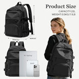 Lendolk Lightweight Black College Backpack for Women Men Cute School Bag for Teens Girls Boys High School Backpack for Students Waterproof Casual Daypack Backpack