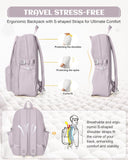 Lendolk School Backpack for Teen Girls Lightweight College Backpack Women Travel Backpacks Waterproof High School Bookbag for Men Classic Casual Daypacks(Purple)