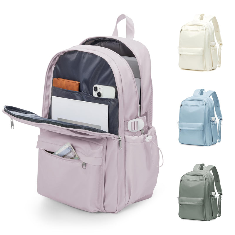 Lendolk School Backpack for Teen Girls Lightweight College Backpack Women Travel Backpacks Waterproof High School Bookbag for Men Classic Casual Daypacks(Purple)