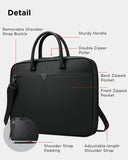 Lenovo 15.6 - inch Laptop Bag (T200) - Water Resistant Leather Messenger Bag with Padded Device Compartment – Multi Compartment Professional Handbag with Shoulder Strap for Travel & Business