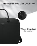 Lenovo 15.6 - inch Laptop Bag (T200) - Water Resistant Leather Messenger Bag with Padded Device Compartment – Multi Compartment Professional Handbag with Shoulder Strap for Travel & Business
