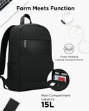Lenovo Laptop Backpack (B500) - 15L Capacity Padded Tablet & Computer Bag with Lock Zipper, Black, 15.6 Inch