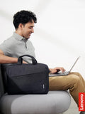 Lenovo Laptop Carrying Case T210, 15.6 - Inch Laptop and Tablet, Sleek Design, Durable and Water - Repellent Fabric, Business or School, GX41L83769 Casual Toploader - Eco Black