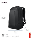 Lenovo - Legion 17” Armored Backpack – Gaming Laptop Bag – Double Layered Protection – Dedicated Storage Pockets – Durable Pack with EVA Front Shield