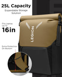 Lenovo Legion Gaming Laptop Backpack GB500, Expandable Capacity up to 25L, Fits 16 - inch Laptops, Water Resistant