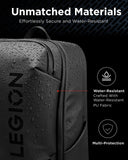 Lenovo Legion Gaming Laptop Backpack GB800, 21L Capacity, Fits 17 - inch Laptops, Water Resistant, Three Main Compartments & 19 Specialiized Pockets, Black