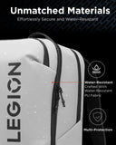 Lenovo Legion Gaming Laptop Backpack GB800, 21L Capacity, Fits 17 - inch Laptops, Water Resistant, Three Main Compartments & 19 Specialiized Pockets, Light Grey