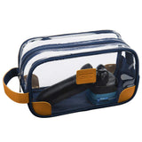 Lermende Clear Toiletry Bag for Traveling, Large Toiletry Bag for Men. Hanging Dopp Kit/Travel kit/Clear Mens Bag/Unisex Bathroom Travel Bag for Mens(Blue)