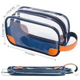 Lermende Clear Toiletry Bag for Traveling, Large Toiletry Bag for Men. Hanging Dopp Kit/Travel kit/Clear Mens Bag/Unisex Bathroom Travel Bag for Mens(Blue)