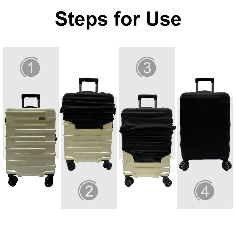 LESSF Travel Luggage Covers for Suitcase, Elastic Suitcase Covers Luggage Cover Protector Fits 29 - 32 Inch Luggage, Anti - Scratch Stretchable Suitcase Trolley Baggage Protector with Luggages Tag