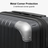 LEVEL8 Carry on Luggage Airline Approved, Hardshell Suitcases with Spinner Wheels, PC Expandable Luggage, 20 Inch, Black