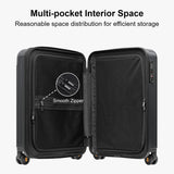 LEVEL8 Carry on Luggage Airline Approved, Hardshell Suitcases with Spinner Wheels, PC Expandable Luggage, 20 Inch, Black