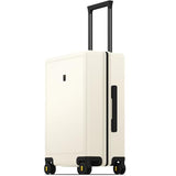 LEVEL8 Carry on Suitcase for Women Men, Carry-on Luggage Airline Approved, Travel Bag with Spinner Wheels, Lightweight Luminous Textured Hard Shell, Tsa Lock, 20 Inch, Cream White