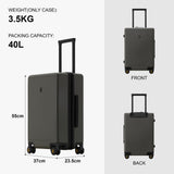 LEVEL8 Elegance Carry - on Suitcase, 20 Inch Carry on Luggage, Hardside Large Suitcases with Wheels, Tavel Bag with Tsa Lock, Olive Green