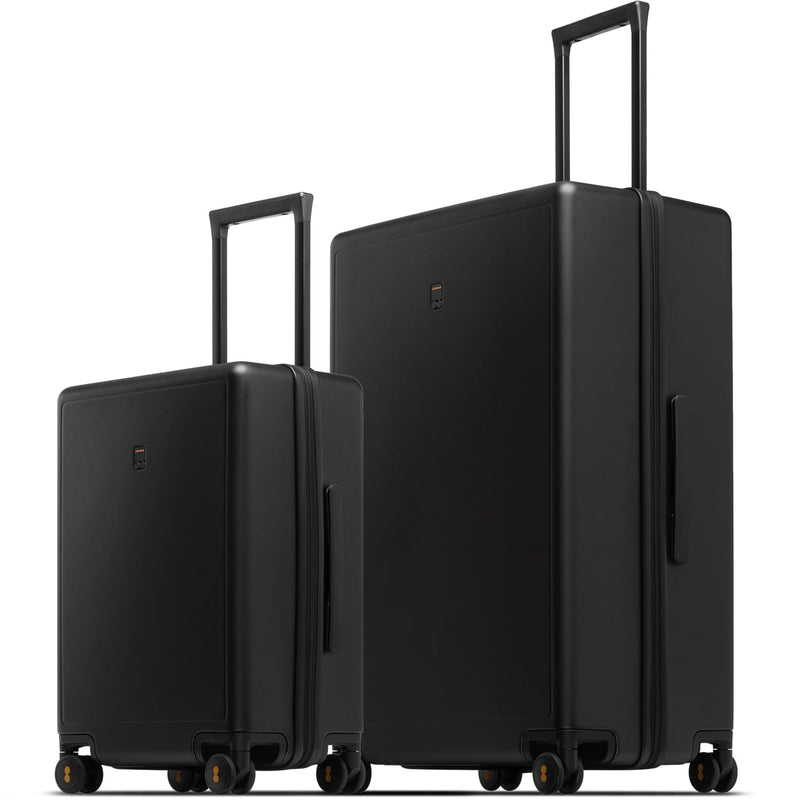 LEVEL8 Luggage Sets 2 Piece, 20/28 inch Hardshell Suitcases Sets, Lightweight Luminous Textured Hardside with Spinner Wheels, Tsa Lock, 2 - Piece Set (20/28), Black