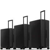 LEVEL8 Luggage Sets 3 Piece, 20 Inch Carry on, 24&28 Checked Hardshell Suitcases Set, Lightweight Luminous Textured Large Luggages with Spinner Wheels Tsa Lock, 3 - Piece Set (20/24/28), Black