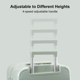 LEVEL8 Zipperless Carry On Luggage Airline Approved with Aluminum Frame, Cute Hardside Suitcase with Spinner Wheels, Metal Rolling Travel Case with Tsa Locks, 20 Inch, Light Green
