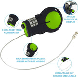 Lewis N. Clark Cable Luggage Lock | TSA Approved | Travel Or Bike Lock | Set Your Own Combination | 30 - inch Retractable Steel Cable | Green