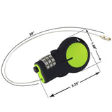 Lewis N. Clark Cable Luggage Lock | TSA Approved | Travel Or Bike Lock | Set Your Own Combination | 30 - inch Retractable Steel Cable | Green