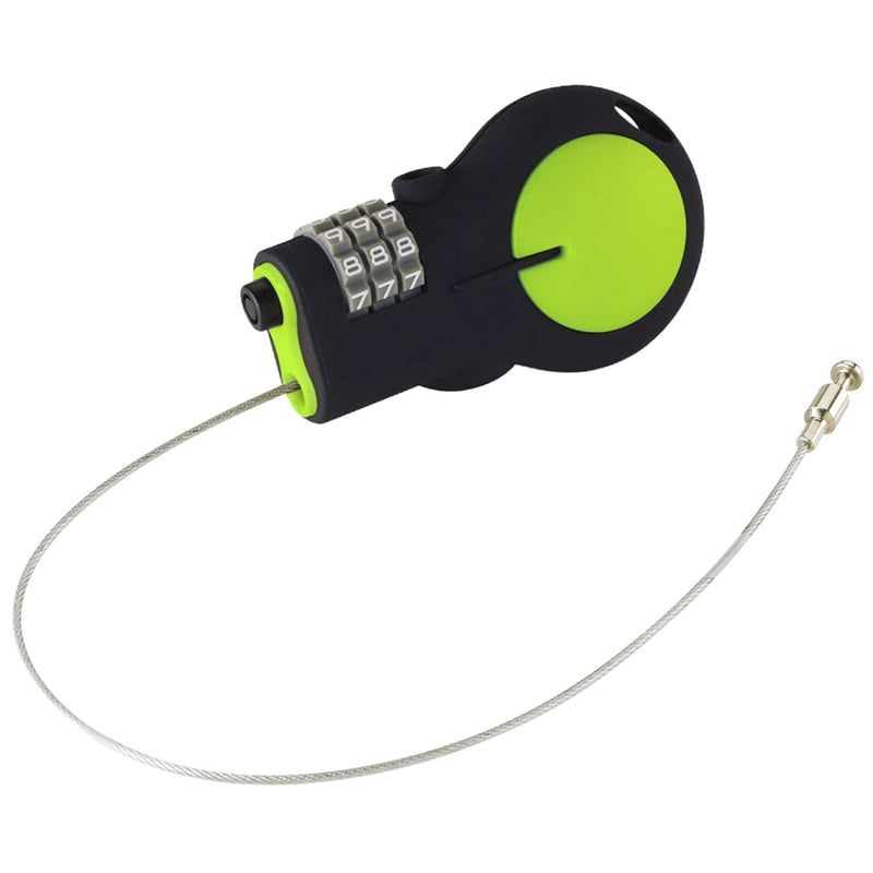 Lewis N. Clark Cable Luggage Lock | TSA Approved | Travel Or Bike Lock | Set Your Own Combination | 30 - inch Retractable Steel Cable | Green