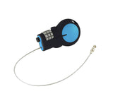 Lewis N. Clark TSA Approved Padlock & Bike Lock for Luggage + Travel, Set Your Combo w/30in Retractable Steel Cable, Blue