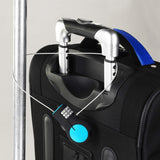 Lewis N. Clark TSA Approved Padlock & Bike Lock for Luggage + Travel, Set Your Combo w/30in Retractable Steel Cable, Blue