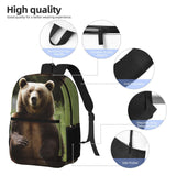 LHDGBWC Travel Backpack Hi Bear Sit on the lawn Carry on Backpack Lightweight Business 15.6inch Laptop Backpack for Men Women