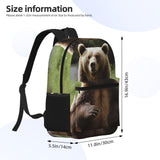 LHDGBWC Travel Backpack Hi Bear Sit on the lawn Carry on Backpack Lightweight Business 15.6inch Laptop Backpack for Men Women
