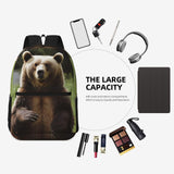 LHDGBWC Travel Backpack Hi Bear Sit on the lawn Carry on Backpack Lightweight Business 15.6inch Laptop Backpack for Men Women