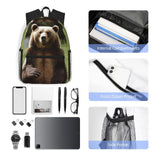 LHDGBWC Travel Backpack Hi Bear Sit on the lawn Carry on Backpack Lightweight Business 15.6inch Laptop Backpack for Men Women