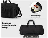 LHI 50L Tactical Duffle Bag for Men, 3 - in - 1 Gym Duffle and Backpack, Shoe Compartment, Laptop Sleeve and MOLLE, Carry - On Travel Weekender and Overnight Bag – Black