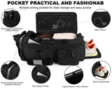 LHI 50L Tactical Duffle Bag for Men, 3 - in - 1 Gym Duffle and Backpack, Shoe Compartment, Laptop Sleeve and MOLLE, Carry - On Travel Weekender and Overnight Bag – Black
