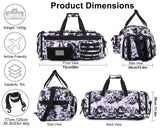 LHI 50L Tactical Duffle Bag for Men, 3 - in - 1 Gym Duffle and Backpack, Shoe Compartment, Laptop Sleeve and MOLLE, Carry - On Travel Weekender and Overnight Bag – Black and White