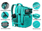 LHI Military Tactical Backpack for Men and Women 45L Army 3 Days Assault Pack Bag Large Rucksack with Molle System - Lake Blue