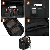 LHI Tactical Military Backpack for Men and Women 25L Army Assault Pack Bag Large Rucksack with Molle System - Black