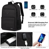 LIBENED School Backpack Teen Boys and Girls, Classical Basic Black Backpack, 15.6 Inch Laptop Bookbag for Women Men, and College High School