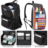 LIBENED School Backpack Teen Boys and Girls, Classical Basic Black Backpack, 15.6 Inch Laptop Bookbag for Women Men, and College High School